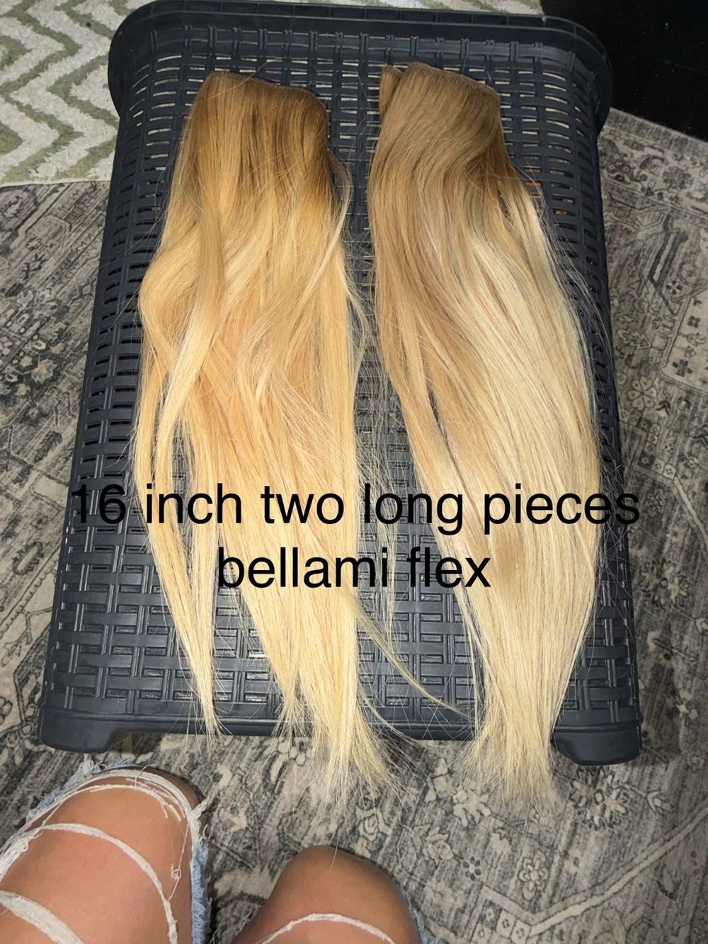 BELLAMI flex weft Blonde 16-inch Two-Piece Hair Extensions